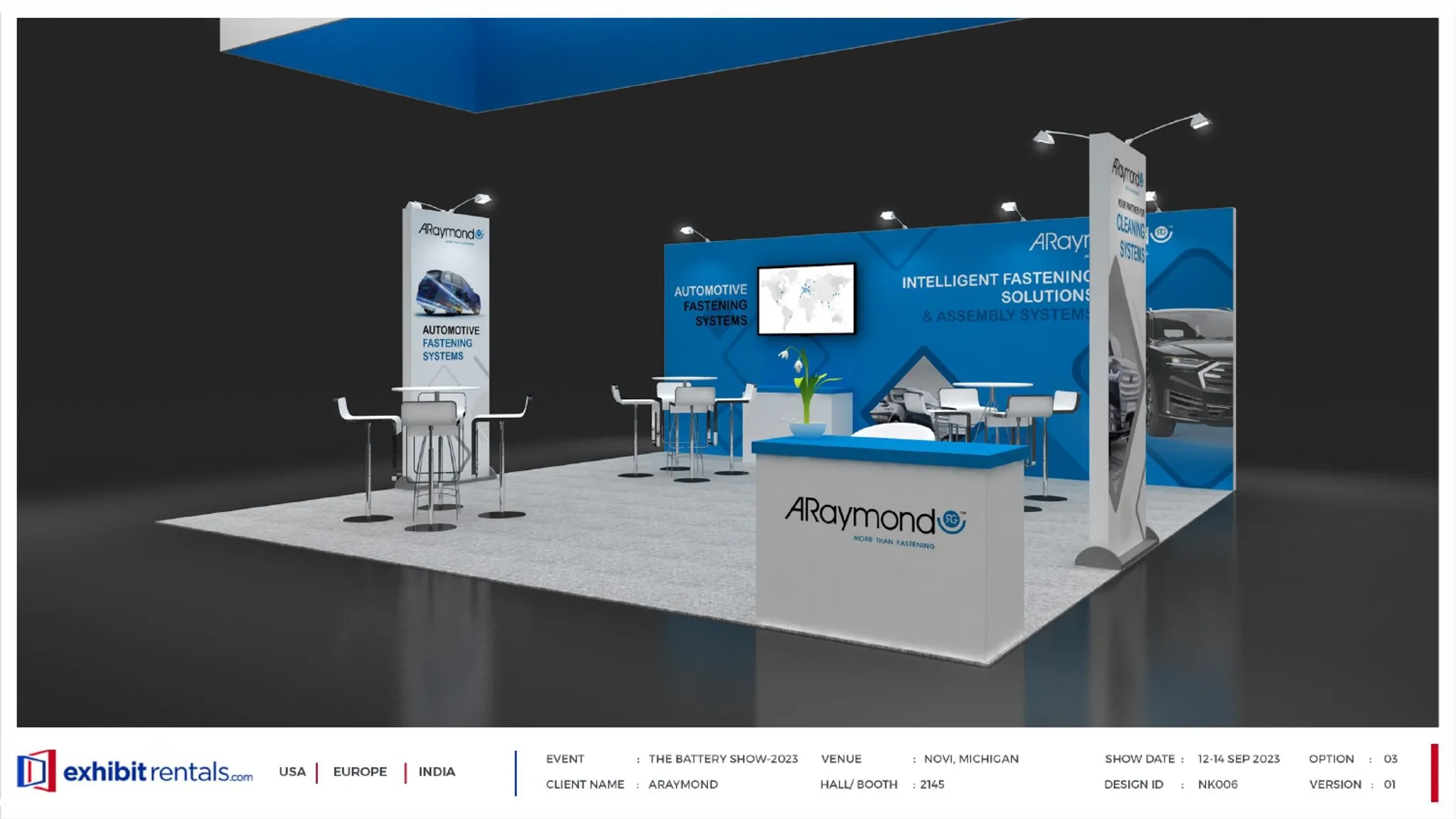 20x20 Peninsula booth design by Exhibit-Rentals